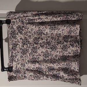 FREE PEOPLE Womens Skort Floral Lightweight Comfortable White Size L